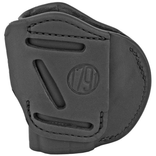 1791 4-Way Size 3 Multi-Fit IWB Concealment & OWB Leather Belt Holster, Right Hand, Stealth Black, Fits S&W Shield - INVTACTICAL
