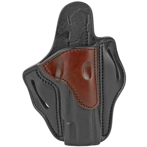 1791 Belt Holster 1, Right Hand, Black/Brown Leather, Fits 1911 4" & 5" - INVTACTICAL
