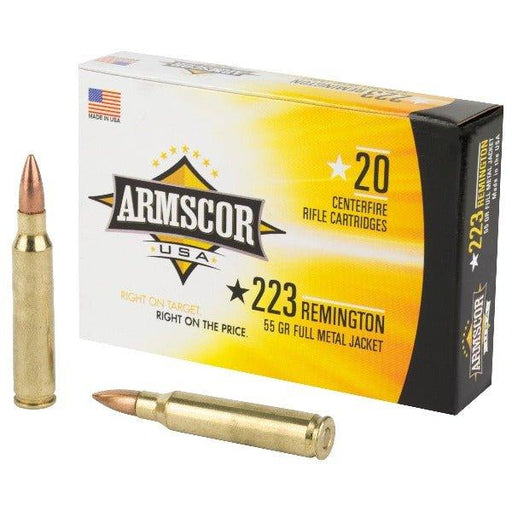 Armscor 223 Rem, 55 Grain, Full Metal Jacket, CASE, 50 Boxes (20 Rounds Per Box) - INVTACTICAL