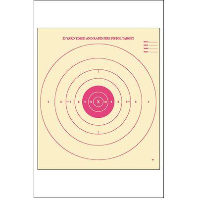 B-8 25-Yard Timed and Rapid Fire Target (Pink) - INVTACTICAL