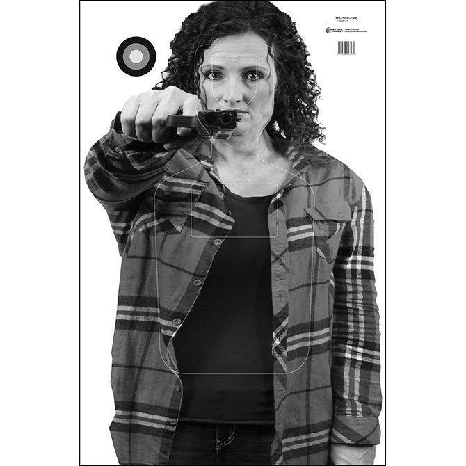 Black and White TQ-19 Photo Target (New Version C) - INVTACTICAL