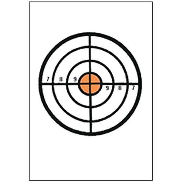 Bull's-Eye Target w/ Orange Center - INVTACTICAL