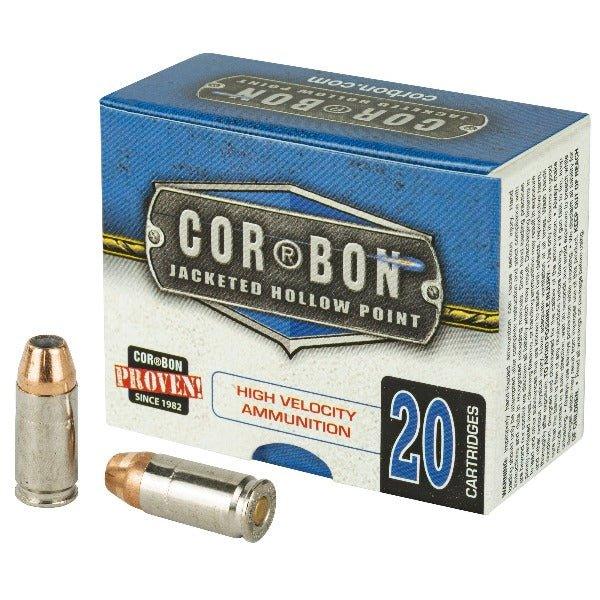 CorBon Self Defense, 9MM, 90 Grain, Jacketed Hollow Point, +P, 20 Round Box/25 BXS per case - INVTACTICAL