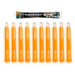 Cyalume 6" ChemLight - Case of 10 - Individually foiled (Orange) - 12 Hour (Case) - INVTACTICAL