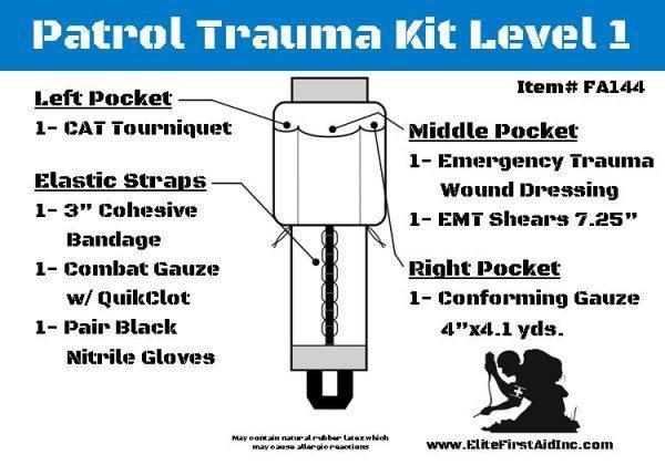 Elite First Aid Patrol Trauma Kit Level 1 - INVTACTICAL