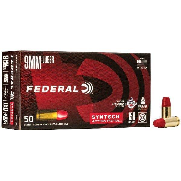 Federal Syntech Action Pistol, 9MM, 150Gr, Total Synthetic Jacket, 50 Round Box AE9SJAP1 - INVTACTICAL