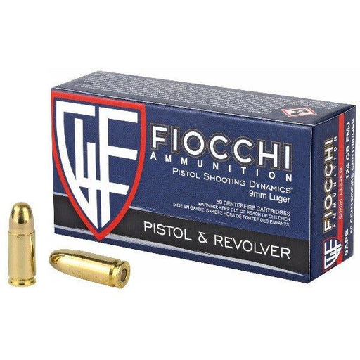 Fiocchi Ammunition Centerfire Pistol, 9MM, 124 Grain, Full Metal Jacket, 50 Round Box 9APB - INVTACTICAL