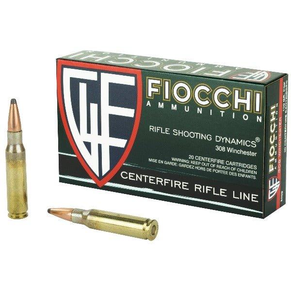 Fiocchi Ammunition Rifle, 308WIN, 150 Grain, Pointed Soft Point, 20 Round Box 308B - INVTACTICAL