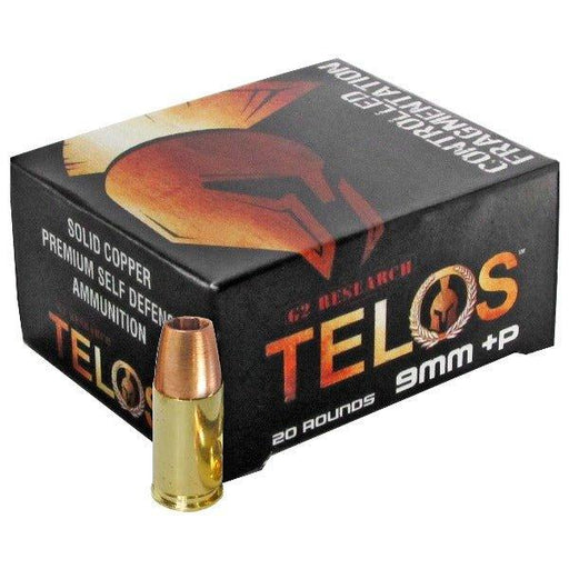 G2 Research Telos, 9MM +P, 92 Grain, Lead Free Copper, 20 Round Box, California Certified Nonlead Ammunition G00619 - INVTACTICAL