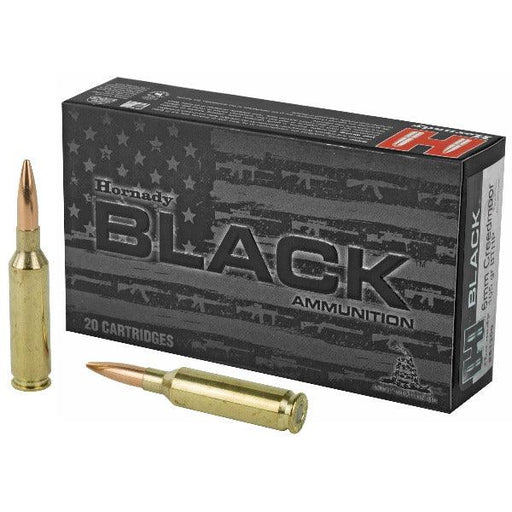 Hornady BLACK, 6MM Creedmoor, 105 Grain, Boat Tail Hollow Point, 20 Round Box 81396 - INVTACTICAL