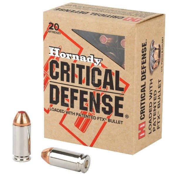 Hornady Critical Defense, 40S&W, 165 Grain, Flex Tip, 20 Round Box 91340 - INVTACTICAL