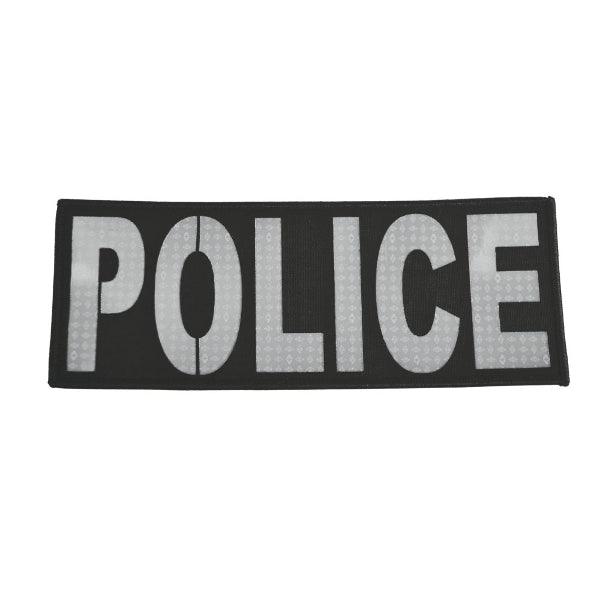 IR Tools POLICE Patch Large Black Garrison - INVTACTICAL