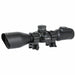 Leapers, Inc. - UTG Accushot Precision Series Rifle Scope, 3-12X44, Illuminated Mil-Dot Reticle, Compact, Adjustable Objective, 36 Colors, Includes EZ-TAP Rings, Black SCP3-UM312AOIEW - INVTACTICAL