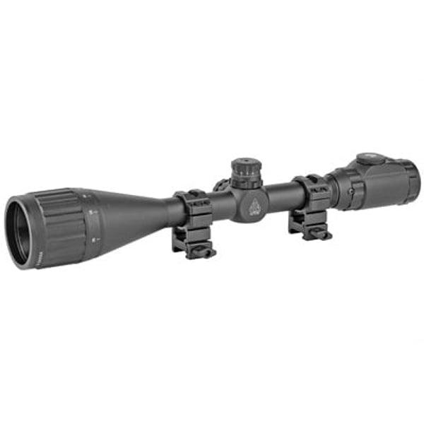 Leapers, Inc. - UTG Hunter Rifle Scope, 6-24X 50, 1", 36-Color Mil-Dot Reticle, with Rings, Black SCP-U6245AOIEW - INVTACTICAL
