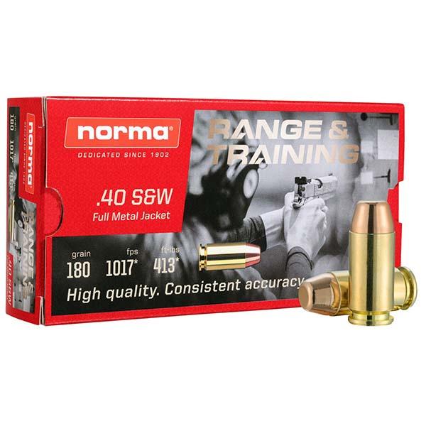 Norma .40 S&W, 180 gr., FMJ - Range & Training - INVTACTICAL
