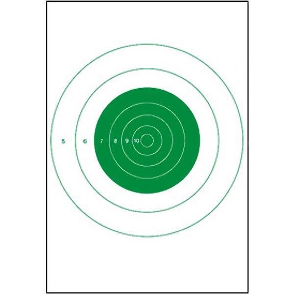 NRA 25-Yard Slow Fire Pistol Target (B-16) (Green) - INVTACTICAL