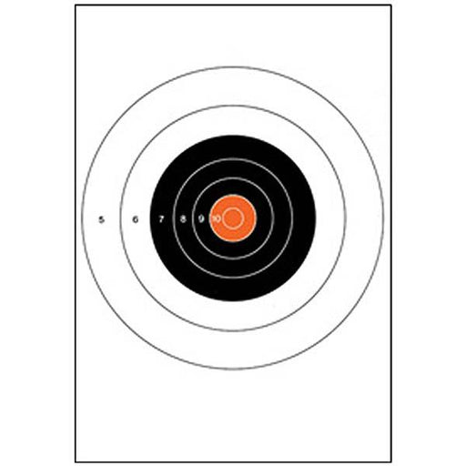 NRA 25-Yard Slow Fire Pistol Target (B-16) (Orange Center) - INVTACTICAL