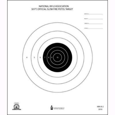 Official NRA 50-Foot Slow Fire Pistol Target (B-2) - INVTACTICAL