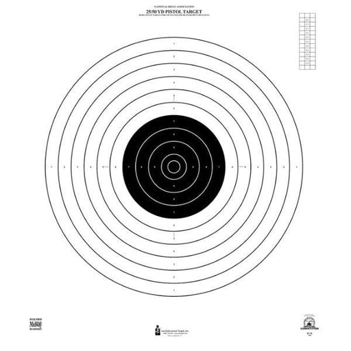 Official NRA International 25/50-Yard Slow Fire Pistol Target (B-19) - INVTACTICAL