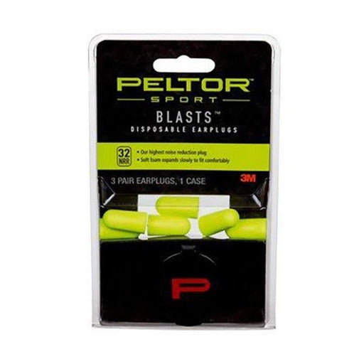 Peltor Blasts Non-corded Disposable Earplugs 3 pair/pack (Neon Yellow) - INVTACTICAL