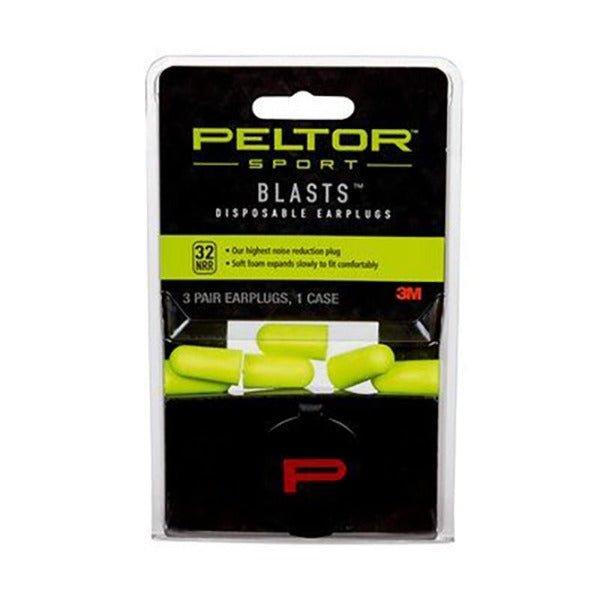 Peltor Blasts Non-corded Disposable Earplugs 3 pair/pack (Neon Yellow) - INVTACTICAL