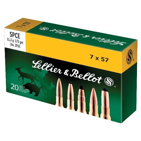 Sellier & Bellot Rifle, 7X57, 173 Grain, Soft Point Cut-Through Edge, 20 Round Box SB757C (20 BXS PER CASE) - INVTACTICAL