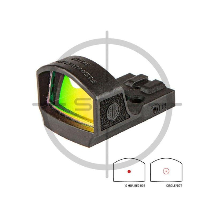 Sig Sauer ROMEO Zero, R, Red Dot, 32 MOA Circle with 2 MOA Red Dot, 8 Daylight Illumination Settings, 20,000 Hours of Battery Life, 30mm Objective Lens, Steel Shroud, Black SOR01200 - INVTACTICAL