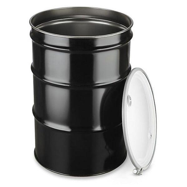 Steel Drum with Lid - 55 Gallon, Open Top, Unlined - INVTACTICAL