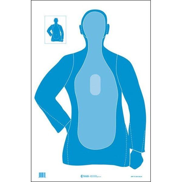 Three Tone Blue B-21E Target - ALL WEATHER RESISTANT TARGET ON HEAVY PAPER - INVTACTICAL