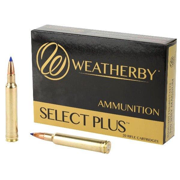 Weatherby Select Plus Ammunition, 300 Weatherby Magnum, 180 Grain, Barnes Tipped Triple Shock X, 20 Round Box, California Certified Nonlead Ammunition B300180TTSX - INVTACTICAL