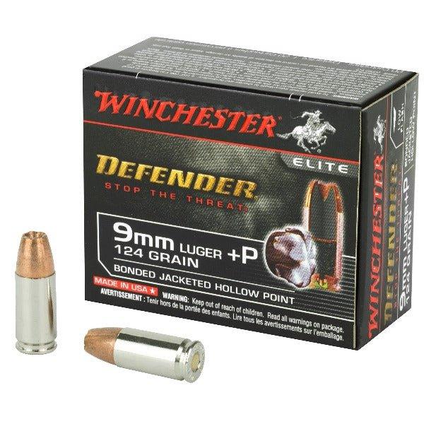 Winchester Ammunition Defender, 9MM +P, 124 Grain, PDX1, Bonded Jacketed Hollow Point, 20 Round Box S9MMPDB - INVTACTICAL