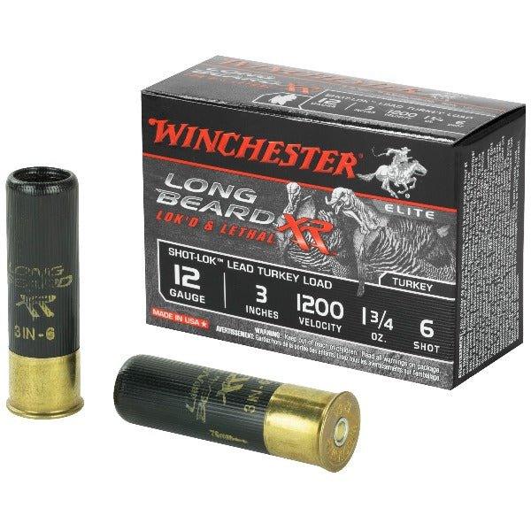 Winchester Ammunition Long Beard XR, 12 Gauge, 3" Chamber, #6, 1.75 oz, Shotshell Shot-Lok with Lead Shot, 10 Round Box STLB1236 (10 BXS PER CASE) - INVTACTICAL