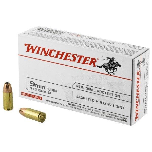 Winchester Ammunition USA, 9MM, 115 Grain, Jacketed Hollow Point (Case) - INVTACTICAL