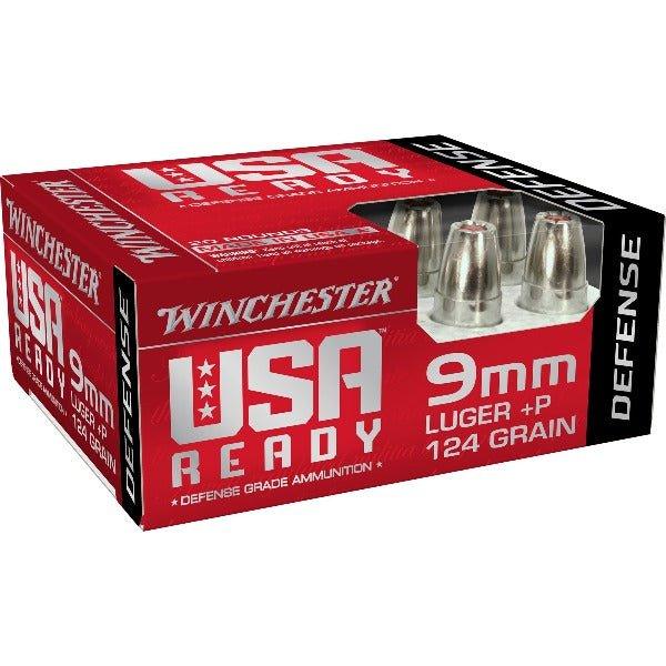 Winchester Ammunition USA Ready, 9MM, 124Gr, Hex-Vent Hollow Point, +P, 20 Round Box RED9HP - INVTACTICAL
